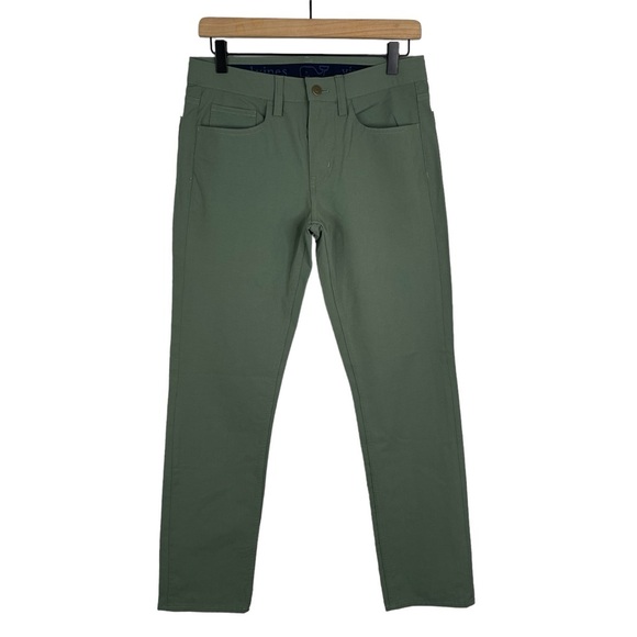 Vineyard Vines Other - Vineyard Vines Performance 5 Pocket Pant Mens 28x30 Surplus Green Stretch Slim